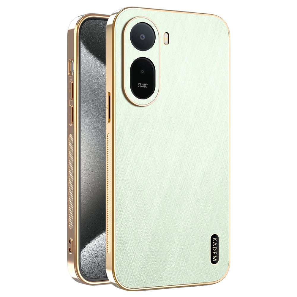 KADEM Phone Case for Xiaomi Poco C85x 5G / Redmi A7 Pro 4G (171.56mm) / Redmi A7 Pro 5G Electroplating Silk Texture PU + TPU Phone Back Cover