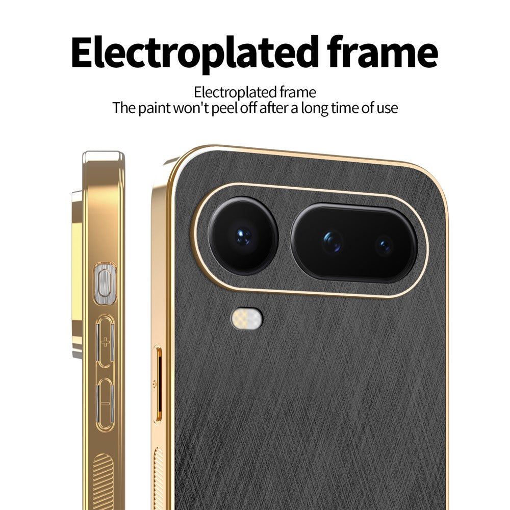 KADEM For Honor Magic8 Pro Air 5G Phone Case Electroplating Silk Texture PU + TPU Phone Back Cover
