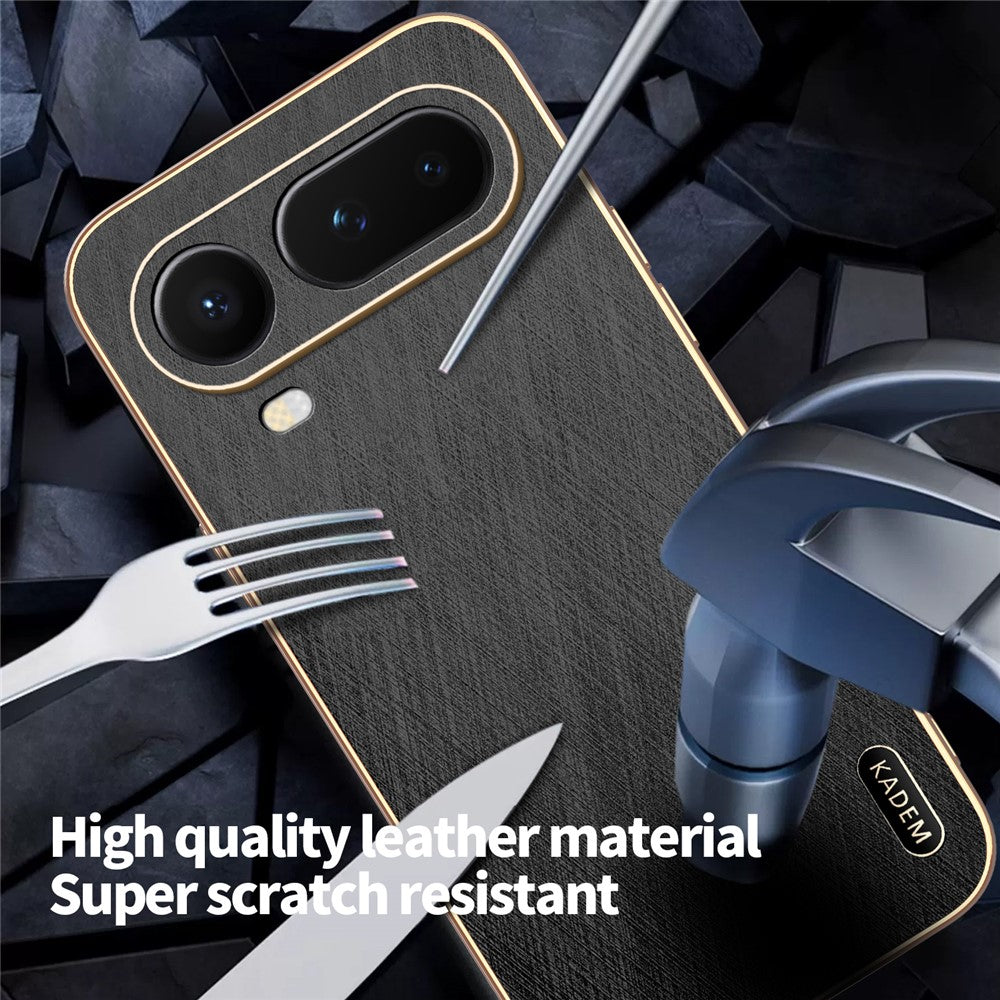 KADEM For Honor Magic8 Pro Air 5G Phone Case Electroplating Silk Texture PU + TPU Phone Back Cover