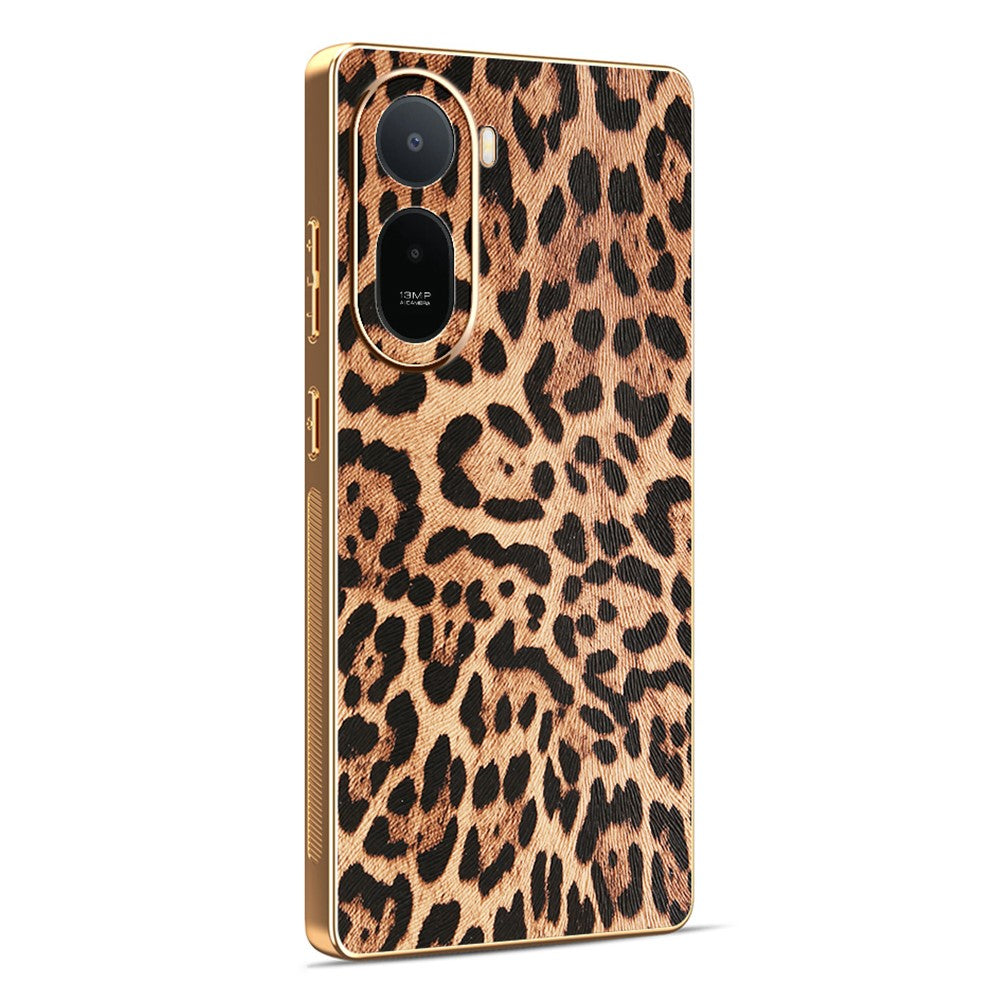 Phone Case for Xiaomi Poco C85x 5G / Redmi A7 Pro 4G (171.56mm) / Redmi A7 Pro 5G PU Leather Coated PC + TPU Electroplating Phone Cover