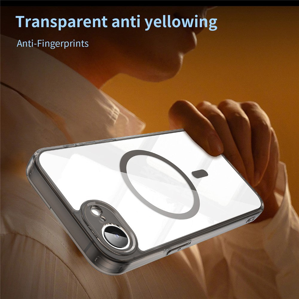 Til iPhone 16e / 17e-cover kompatibel med MagSafe klart PC + TPU stødsikkert bagcover