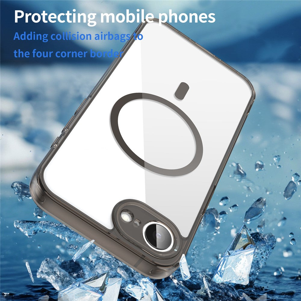 Til iPhone 16e / 17e-cover kompatibel med MagSafe klart PC + TPU stødsikkert bagcover