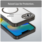 Til iPhone 16e / 17e-cover kompatibel med MagSafe klart PC + TPU stødsikkert bagcover