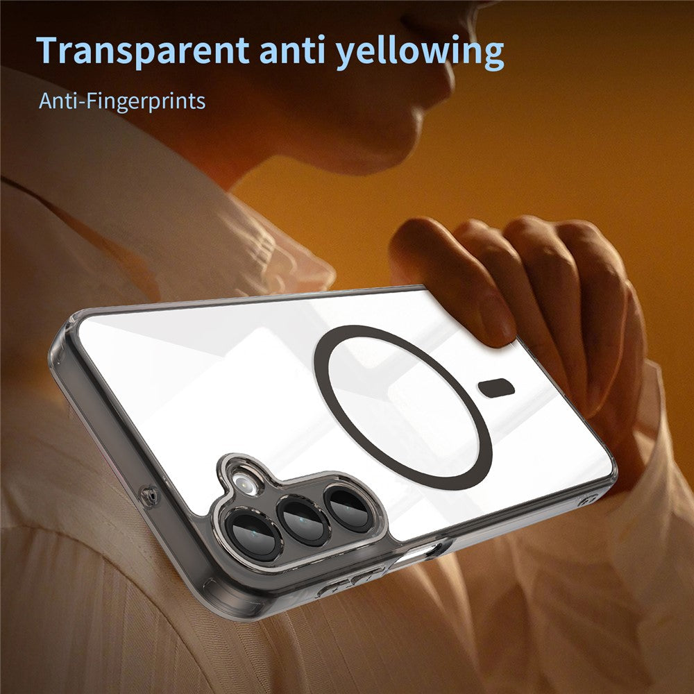 Til Samsung Galaxy A16 5G / A16 4G Cover Kompatibel med MagSafe Klart PC + TPU Stødabsorberende Telefon Bagcover
