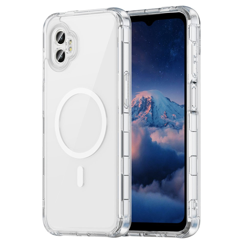 For Samsung Galaxy XCover7 Pro Cover Kompatibel med MagSafe Klar PC + TPU Stødsikkert Telefoncover