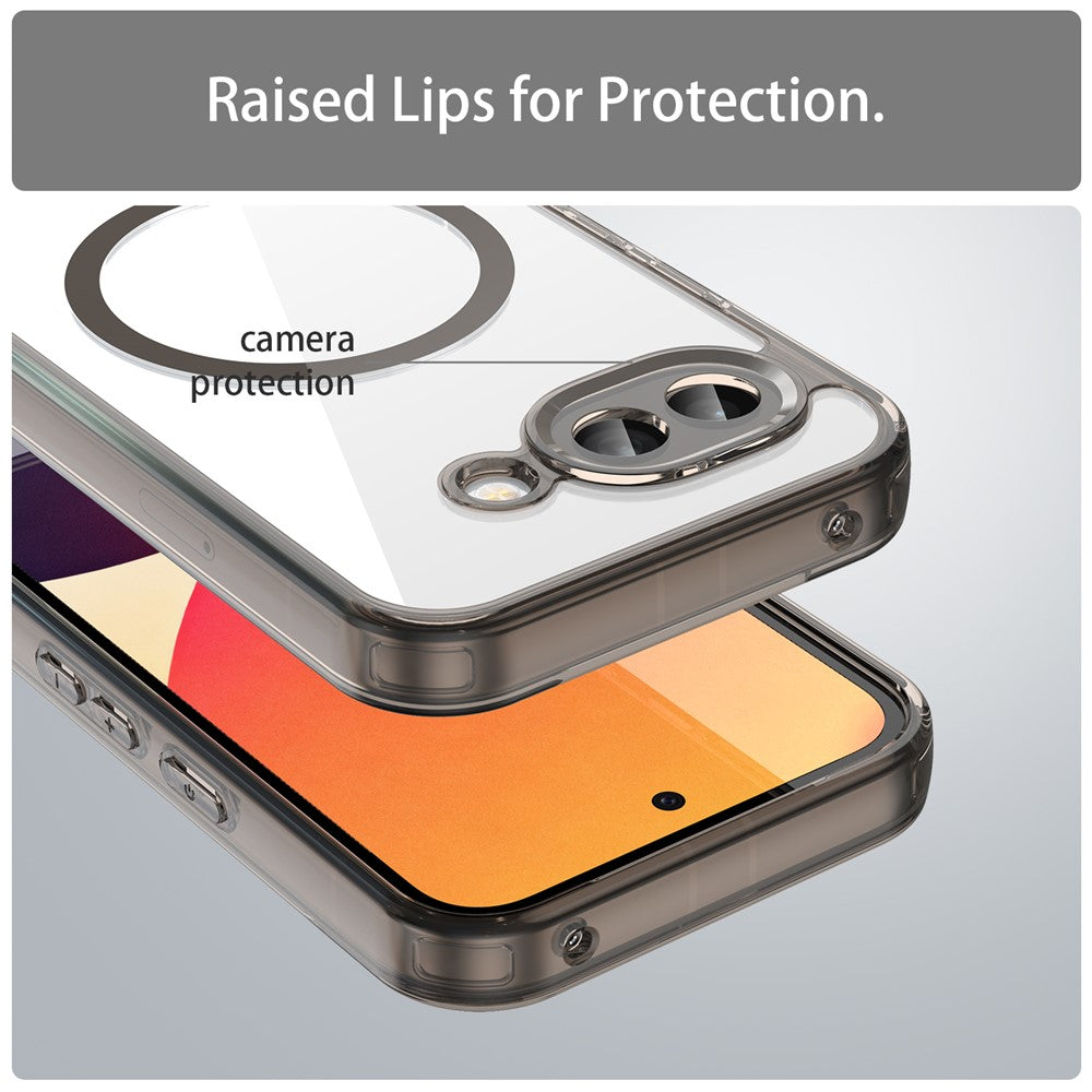Til Google Pixel 10a Cover Kompatibelt med MagSafe Klart PC + TPU Stødsikkert Telefonbagcover