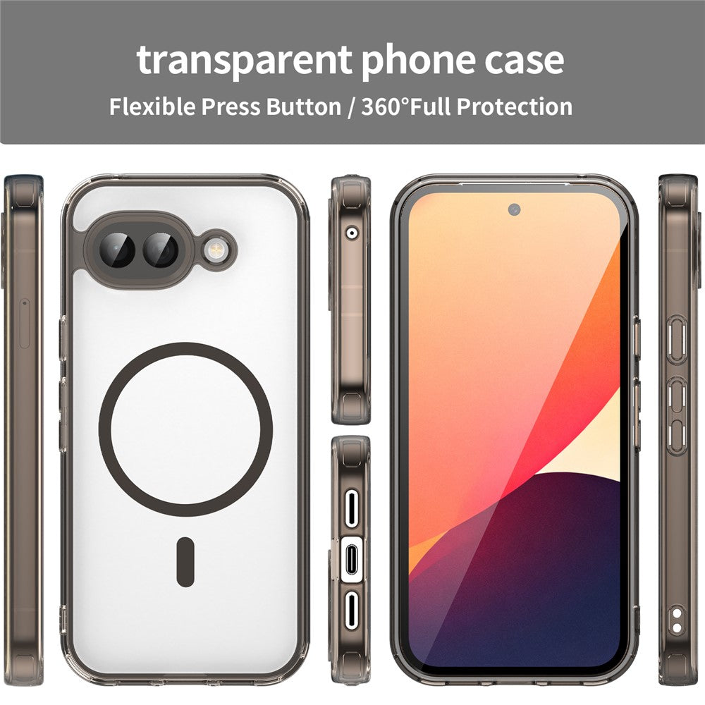 Til Google Pixel 10a Cover Kompatibelt med MagSafe Klart PC + TPU Stødsikkert Telefonbagcover