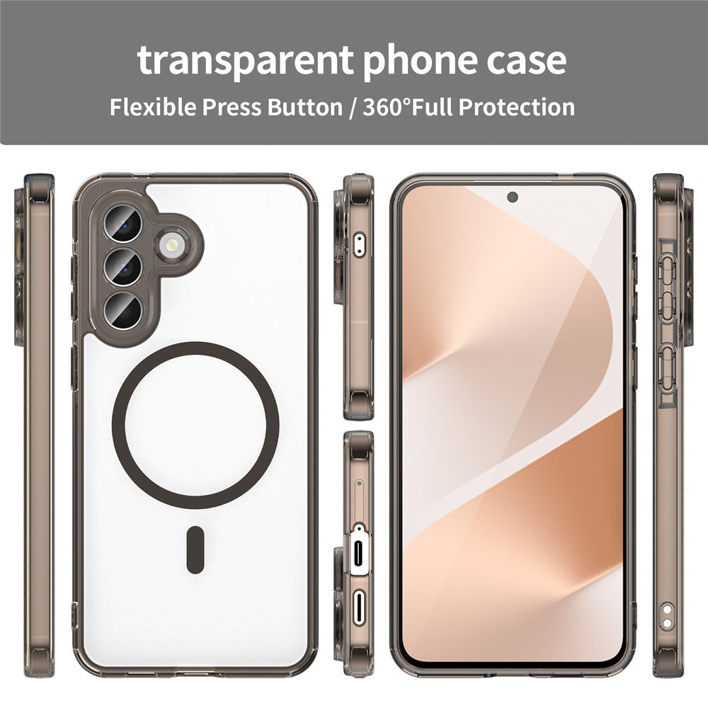 For Samsung Galaxy A57 5G Case Compatible with MagSafe Clear PC + TPU Shockproof Phone Back Cover