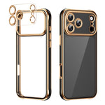 For iPhone 18 Pro Max / 17 Pro Max Electroplated Case 2.0mm Thick Acrylic TPU Hybrid Shockproof Phone Cover