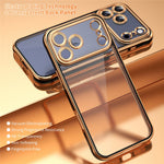For iPhone 18 Pro Max / 17 Pro Max Electroplated Case 2.0mm Thick Acrylic TPU Hybrid Shockproof Phone Cover