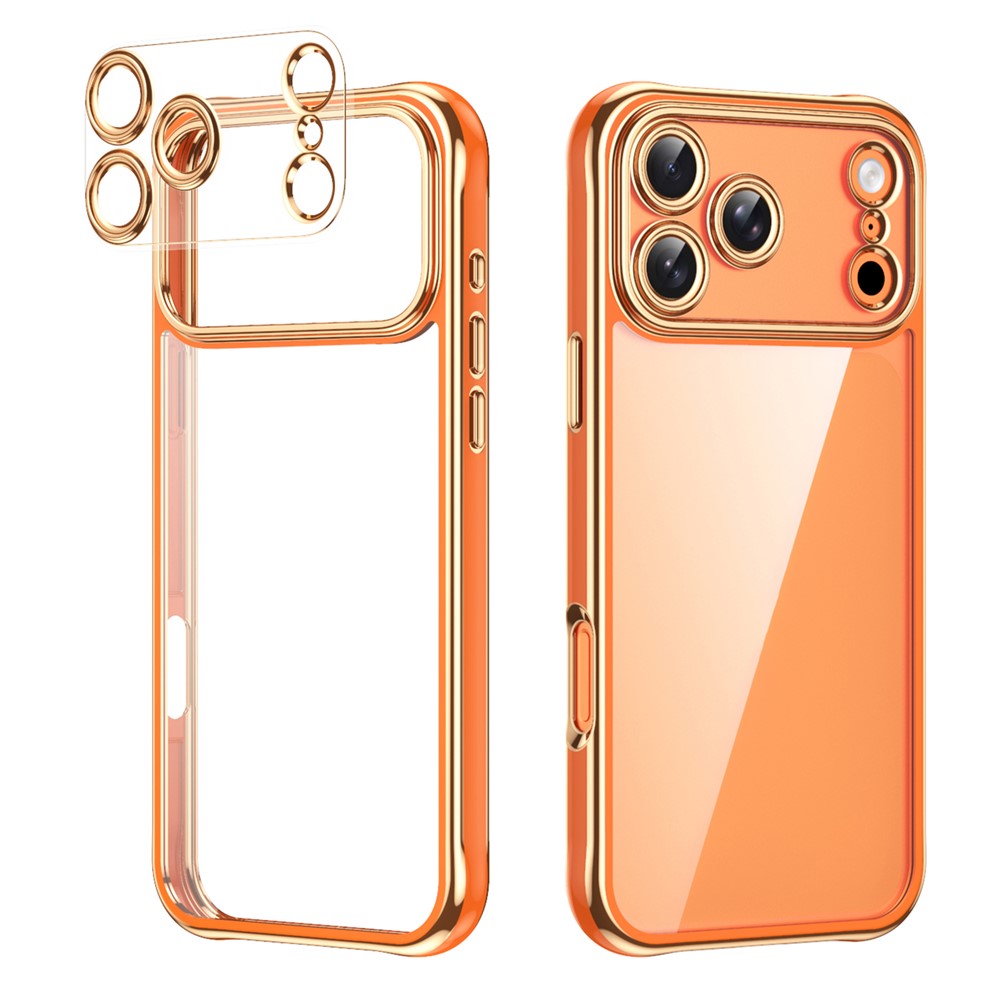 For iPhone 18 Pro Max / 17 Pro Max Electroplated Case 2.0mm Thick Acrylic TPU Hybrid Shockproof Phone Cover