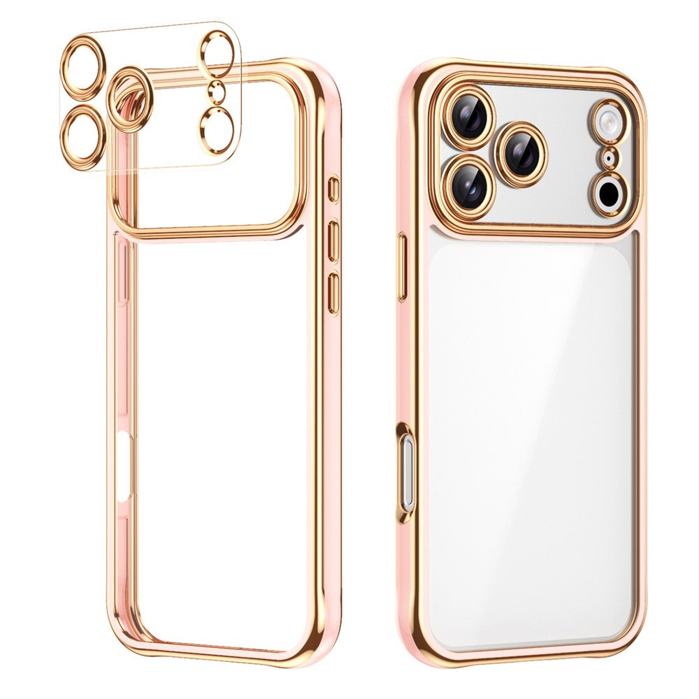 For iPhone 18 Pro Max / 17 Pro Max Electroplated Case 2.0mm Thick Acrylic TPU Hybrid Shockproof Phone Cover