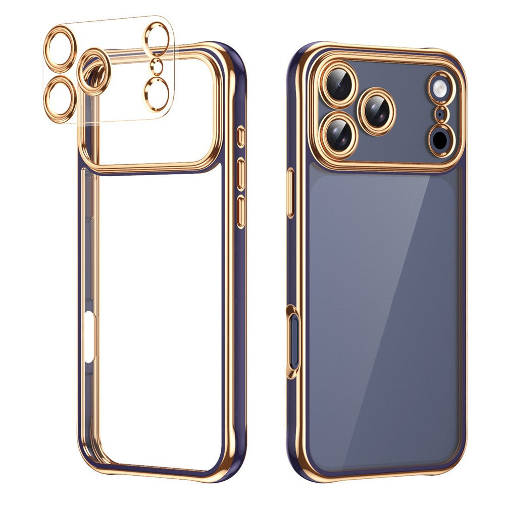 For iPhone 18 Pro Max / 17 Pro Max Electroplated Case 2.0mm Thick Acrylic TPU Hybrid Shockproof Phone Cover