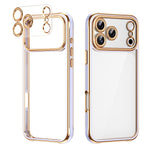 For iPhone 18 Pro Max / 17 Pro Max Electroplated Case 2.0mm Thick Acrylic TPU Hybrid Shockproof Phone Cover