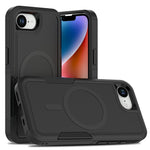 Magnetic Phone Case For iPhone 17e  /  16e Shockproof PC + TPU Cover with High-Alumina Tempered Glass Screen Protector