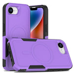 Magnetic Phone Case For iPhone 17e  /  16e Shockproof PC + TPU Cover with High-Alumina Tempered Glass Screen Protector
