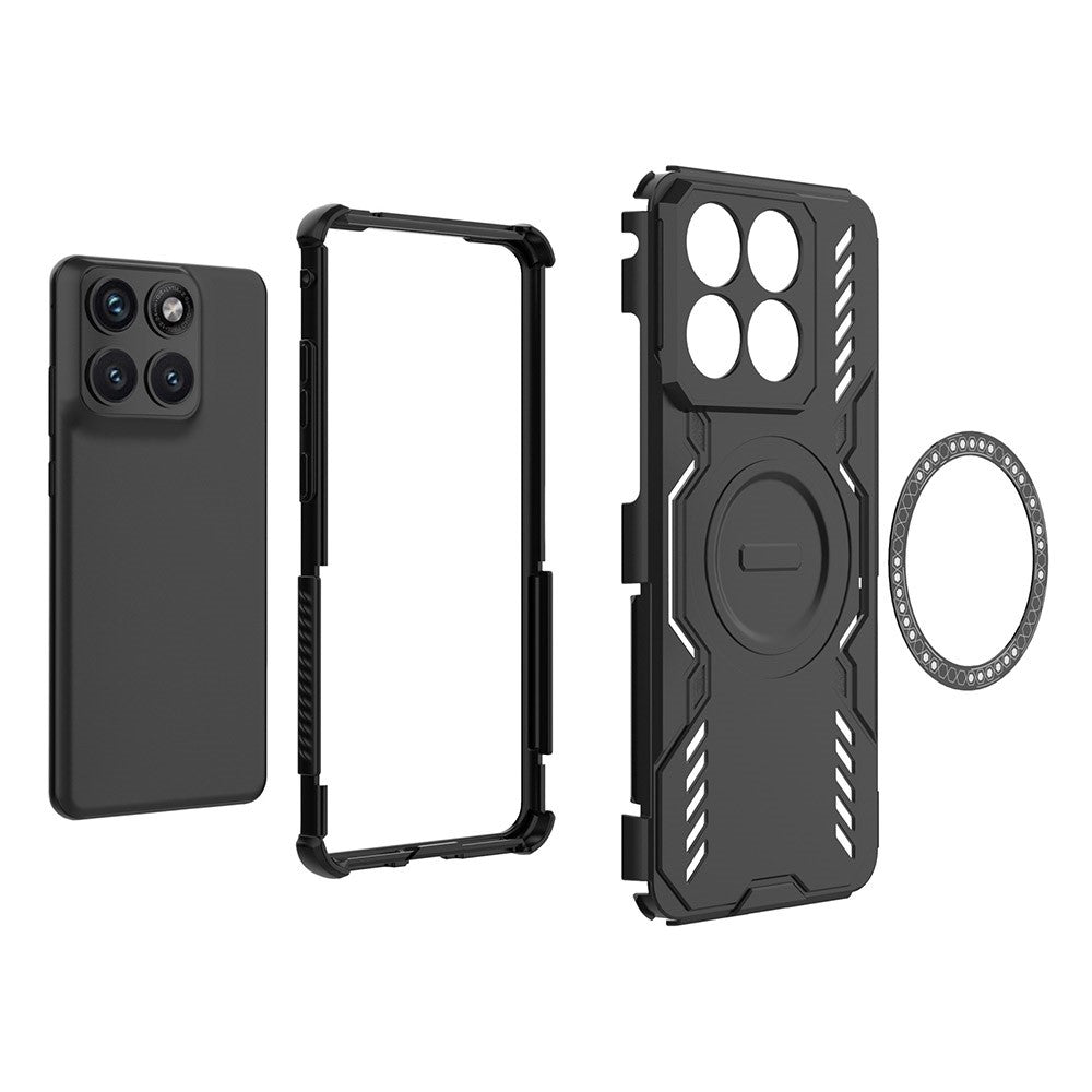 Magnetiskt skal till Motorola Edge 70 Fusion+ 5G / Edge 70 Fusion 5G Butterfly Armor Hollow Värmeavledande PC + TPU mobilskal