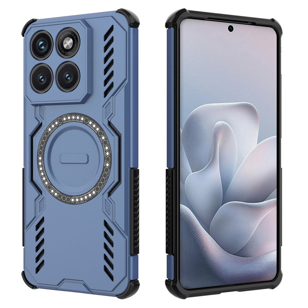 Magnetiskt skal till Motorola Edge 70 Fusion+ 5G / Edge 70 Fusion 5G Butterfly Armor Hollow Värmeavledande PC + TPU mobilskal
