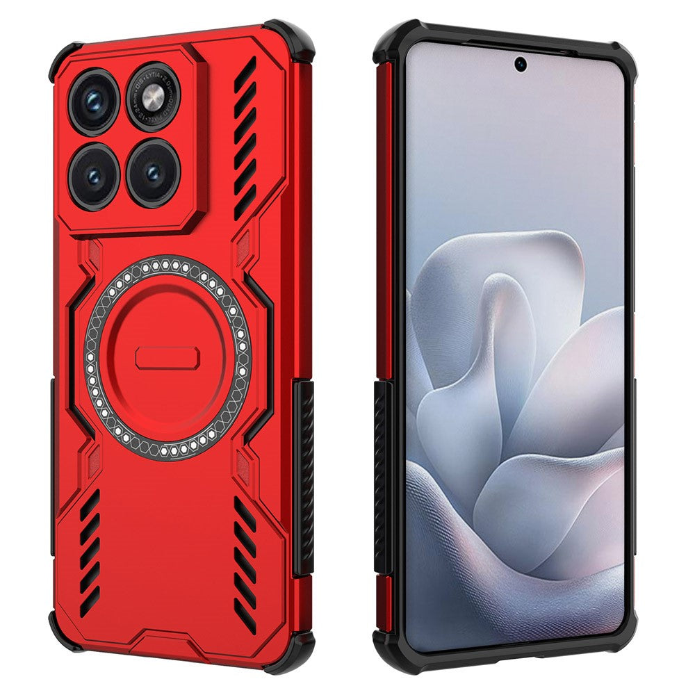 Magnetiskt skal till Motorola Edge 70 Fusion+ 5G / Edge 70 Fusion 5G Butterfly Armor Hollow Värmeavledande PC + TPU mobilskal