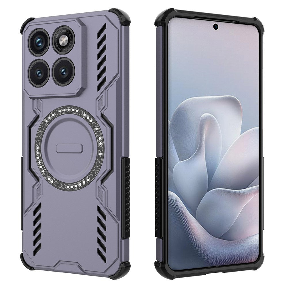 Magnetiskt skal till Motorola Edge 70 Fusion+ 5G / Edge 70 Fusion 5G Butterfly Armor Hollow Värmeavledande PC + TPU mobilskal