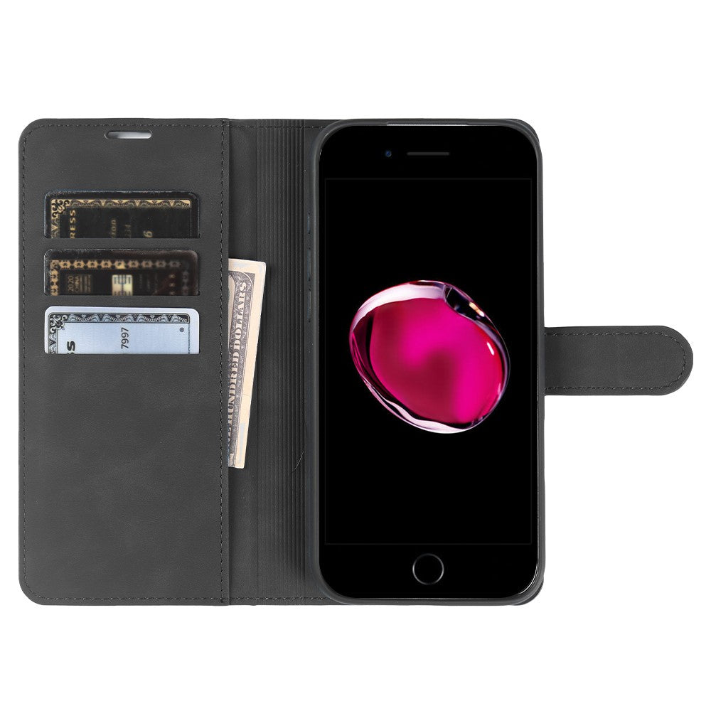 Wallet Stand Case For iPhone 7 4.7 inch  /  8 4.7 inch  /  SE (2022)  /  SE (2020)  Card Slots Skin-feel TPU + PU Leather Flip Cover