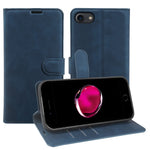 Wallet Stand Case For iPhone 7 4.7 inch  /  8 4.7 inch  /  SE (2022)  /  SE (2020)  Card Slots Skin-feel TPU + PU Leather Flip Cover