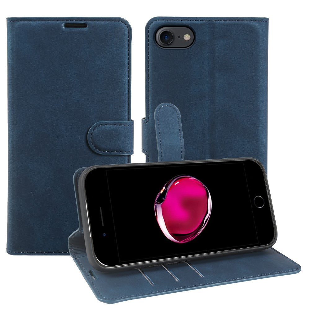 Wallet Stand Case For iPhone 7 4.7 inch  /  8 4.7 inch  /  SE (2022)  /  SE (2020)  Card Slots Skin-feel TPU + PU Leather Flip Cover