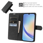 Wallet Stand Case For Samsung Galaxy A34 5G Card Slots Skin-feel TPU + PU Leather Flip Cover