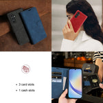 Wallet Stand Case For Samsung Galaxy A34 5G Card Slots Skin-feel TPU + PU Leather Flip Cover