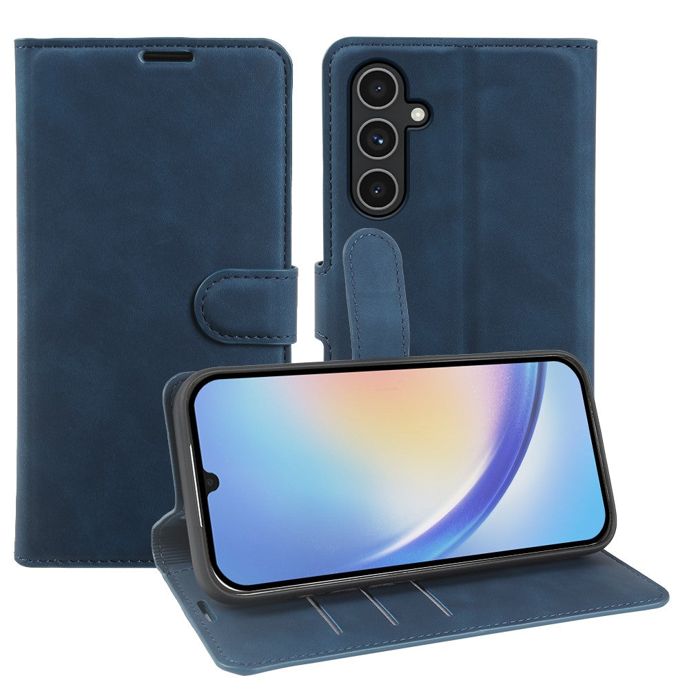 Wallet Stand Case For Samsung Galaxy A34 5G Card Slots Skin-feel TPU + PU Leather Flip Cover