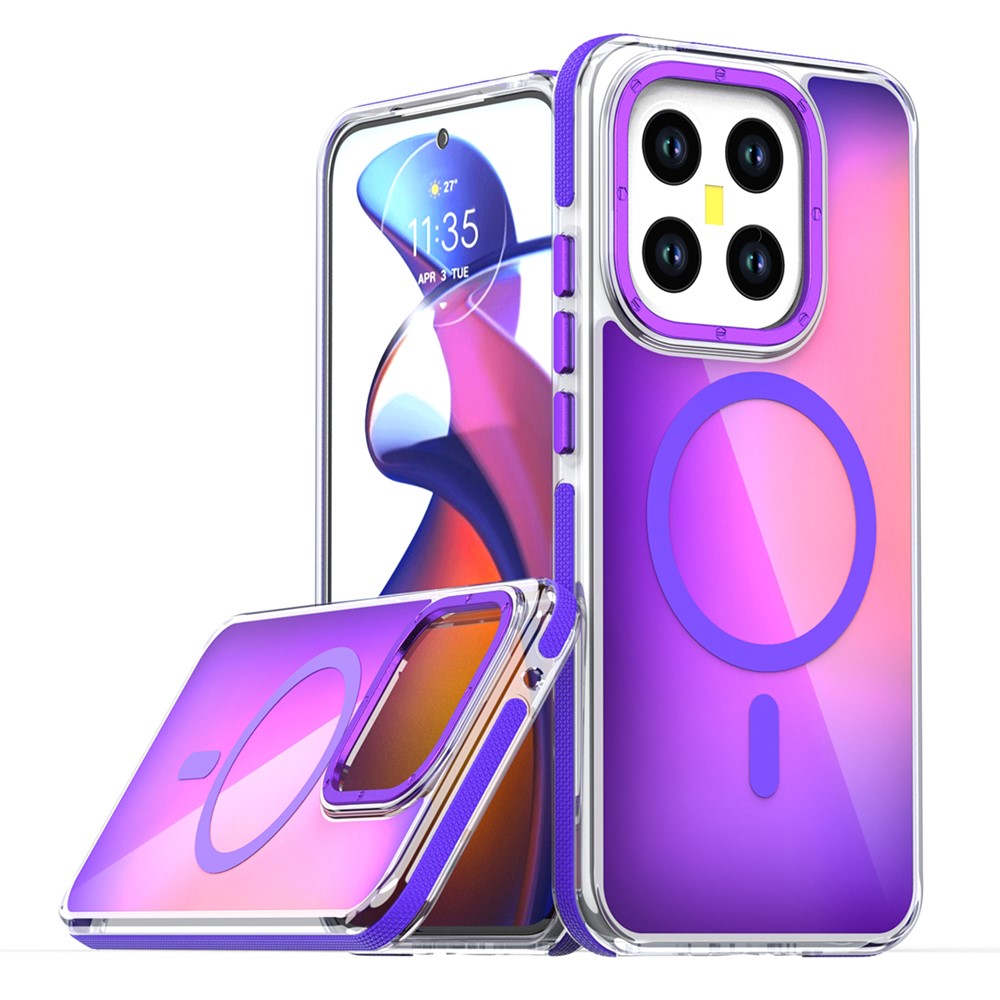 For Xiaomi 15T Magnetic Case Cute Fluorescent Design TPU Acrylic Phone Back Cover