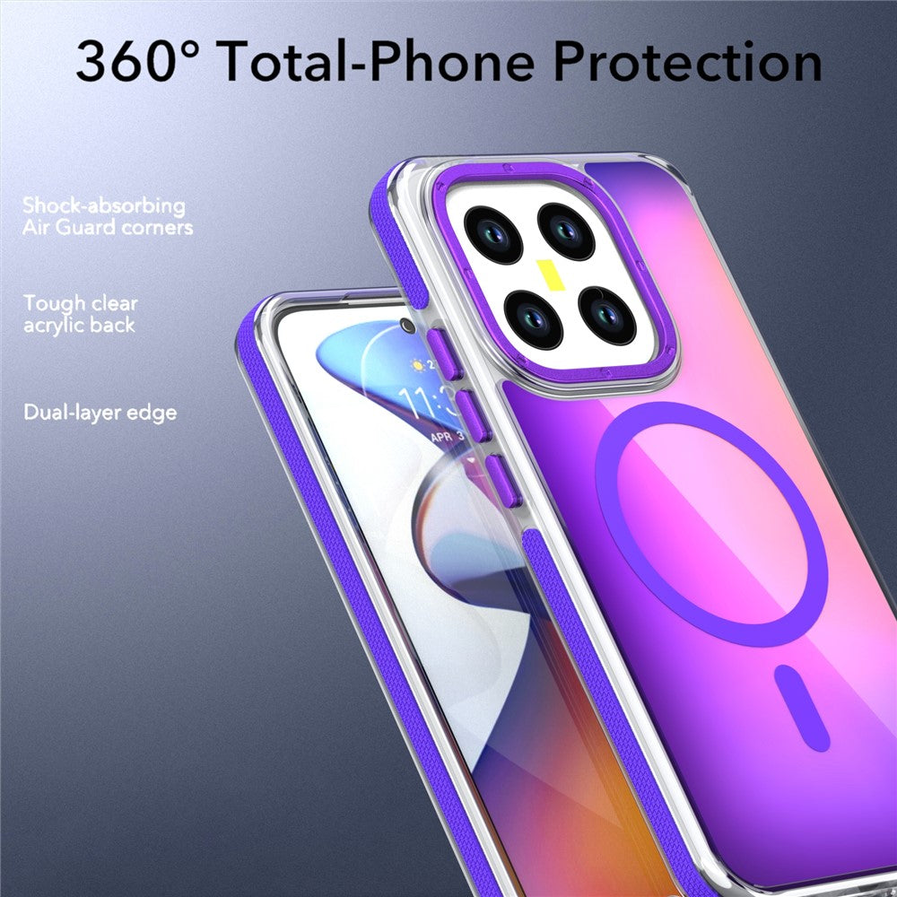 For Xiaomi 15T Magnetic Case Cute Fluorescent Design TPU Acrylic Phone Back Cover