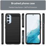 For Samsung Galaxy A54 5G Carbon Fiber Texture Bump Proof TPU Protective Phone Cover Brushed Mobile Phone Case