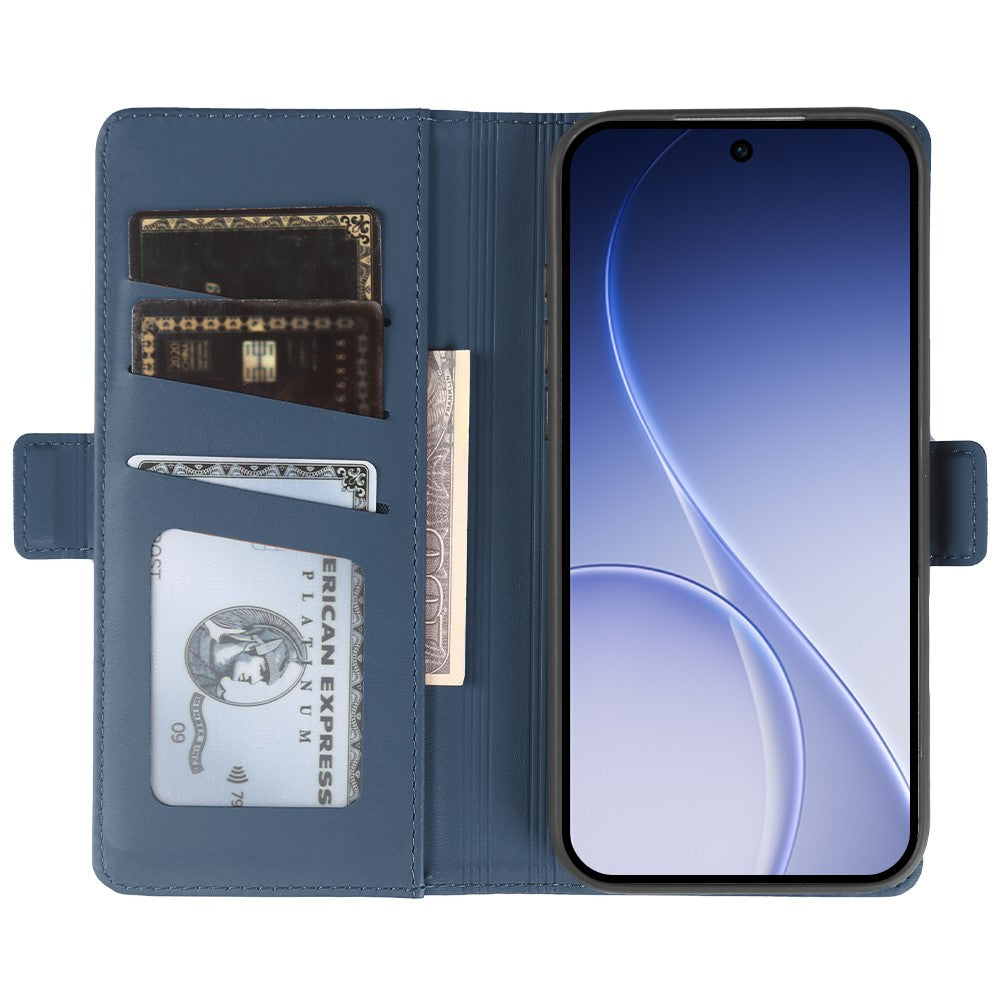 For Oppo Reno15 F 5G Leather Case Wallet Stand TPU + PU Skin-touch Cover