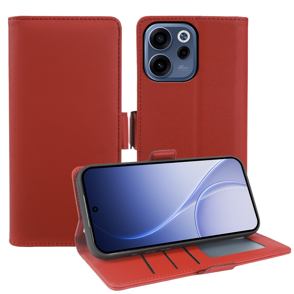 For Oppo Reno15 F 5G Leather Case Wallet Stand TPU + PU Skin-touch Cover