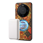 For Huawei Mate 60 Magnetic Phone Case Floral Pattern PU Leather TPU Protective Cover
