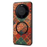 For Huawei Mate 60 Magnetic Phone Case Floral Pattern PU Leather TPU Protective Cover
