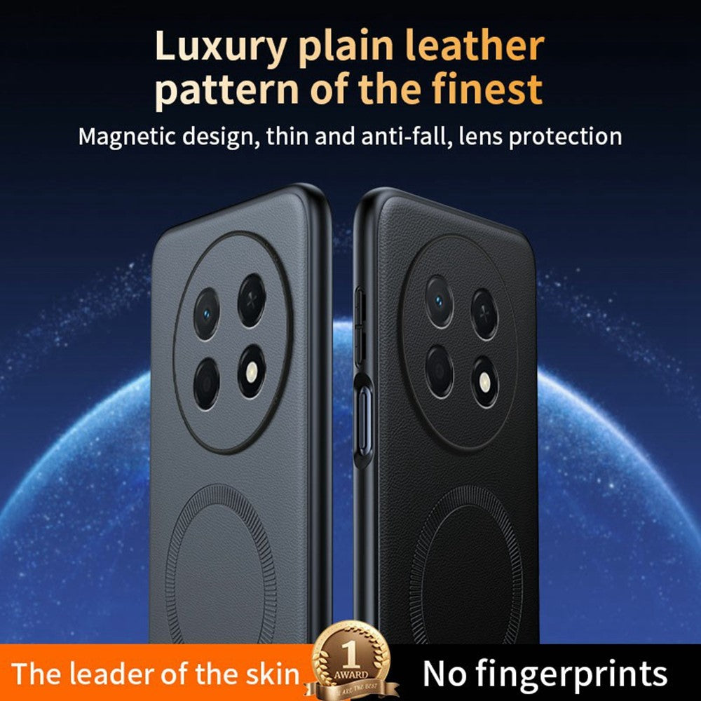 For Huawei Enjoy 90 Pro Max Magnetic Case Leather Coated TPU + PC Phone Cover