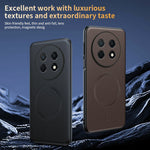 For Huawei Enjoy 90 Pro Max Magnetic Case Leather Coated TPU + PC Phone Cover