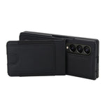 For Samsung Galaxy Z Fold3 5G Case Card Bag Kickstand Leather + PC Phone Cover with HD Screen Protector