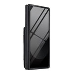 Til Samsung Galaxy Z Fold5 5G Etui Korttaske Støttefod Læder + PC Telefoncover med HD Skærmbeskytter