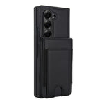 Til Samsung Galaxy Z Fold5 5G Etui Korttaske Støttefod Læder + PC Telefoncover med HD Skærmbeskytter