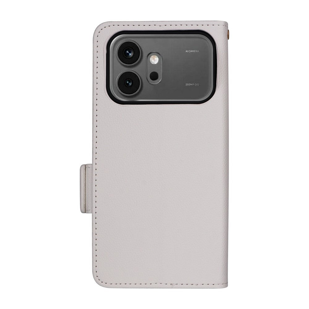 For Honor 600 5G / 600 Pro 5G Case Litchi Texture Wallet Leather Phone Cover with Wrist Strap