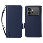 For Honor 600 5G / 600 Pro 5G Case Litchi Texture Wallet Leather Phone Cover with Wrist Strap