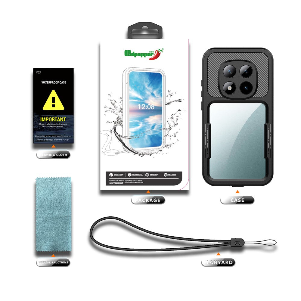 REDPEPPER For Xiaomi Redmi Note 15 Pro 5G (Global) IP68 Phone Case Waterproof Cover