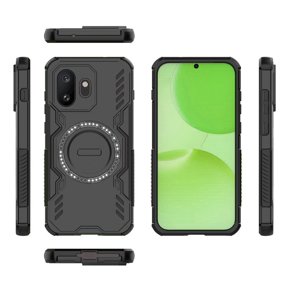 OnePlus 15T 5G Magnetiskt Skal Butterfly Armor Hollow Värmeavledande PC + TPU mobilskal