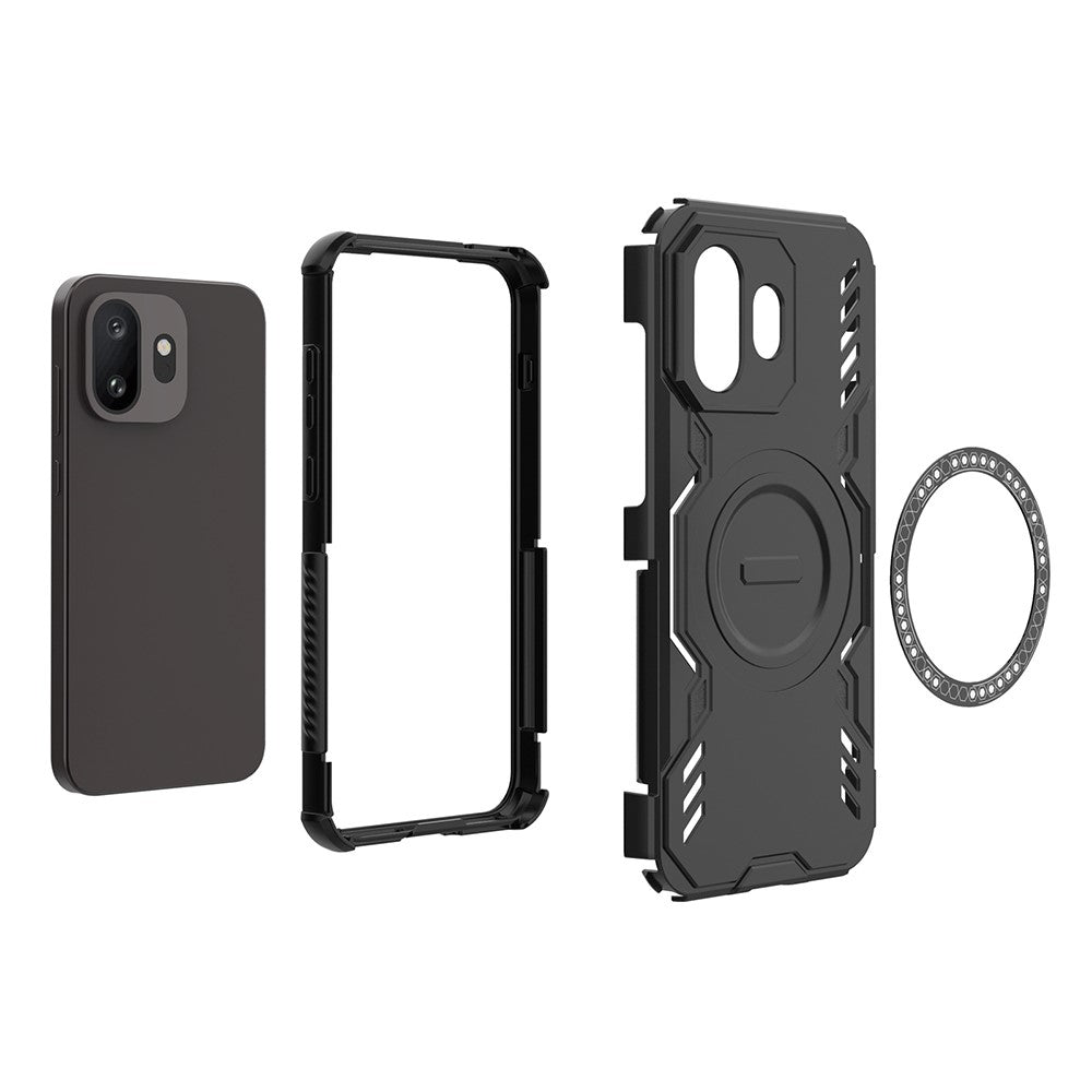 OnePlus 15T 5G Magnetiskt Skal Butterfly Armor Hollow Värmeavledande PC + TPU mobilskal