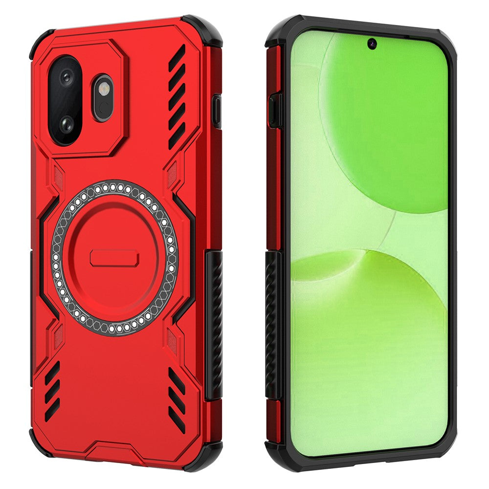 OnePlus 15T 5G Magnetiskt Skal Butterfly Armor Hollow Värmeavledande PC + TPU mobilskal