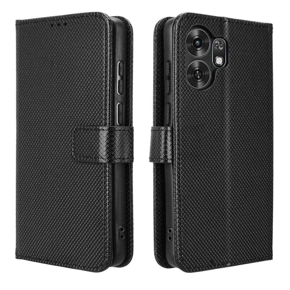 For Honor Play 60A 5G / Honor X6d 5G Leather Wallet Case with Strap Diamond Texture Phone Cover