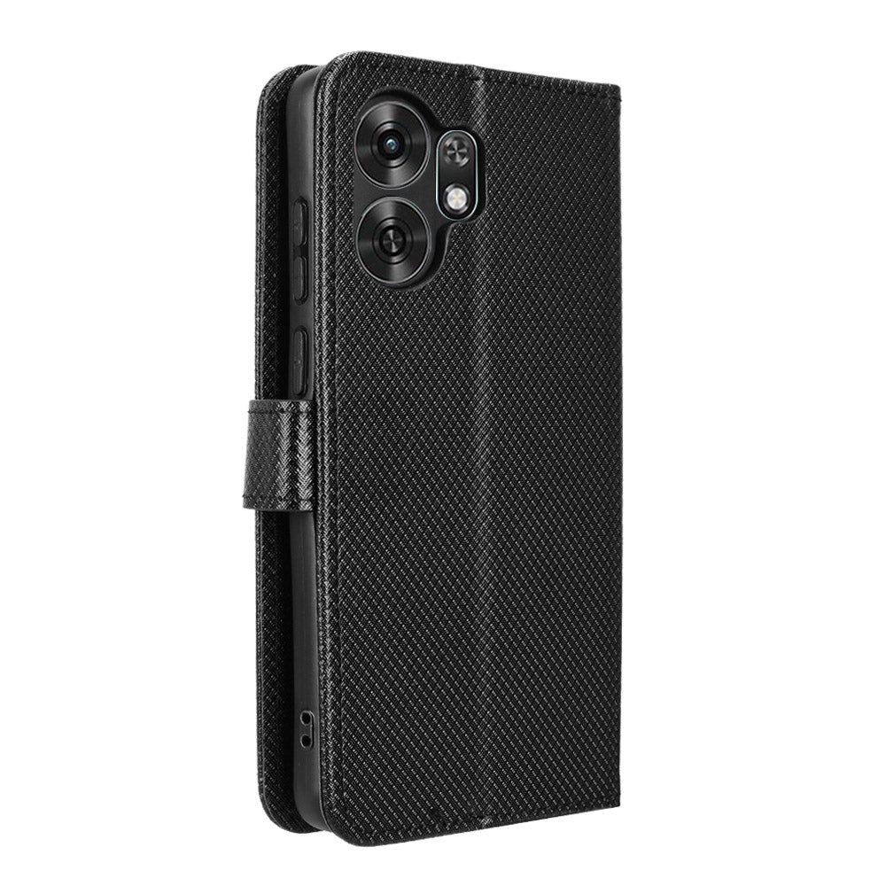 For Honor Play 60A 5G / Honor X6d 5G Leather Wallet Case with Strap Diamond Texture Phone Cover